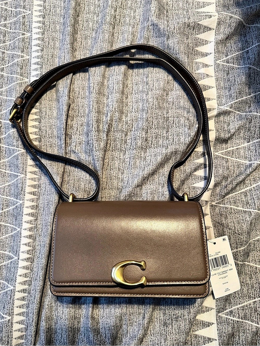 Coach Bandit Shoulder Bag Leather Shoulder Bag in dark stone NWT